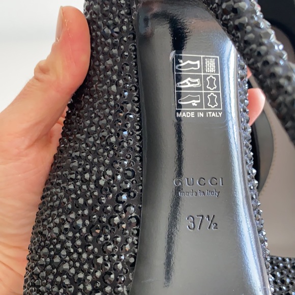 Gucci Black Etoile Sofia High Heel Platform. - Picture 12 of 13